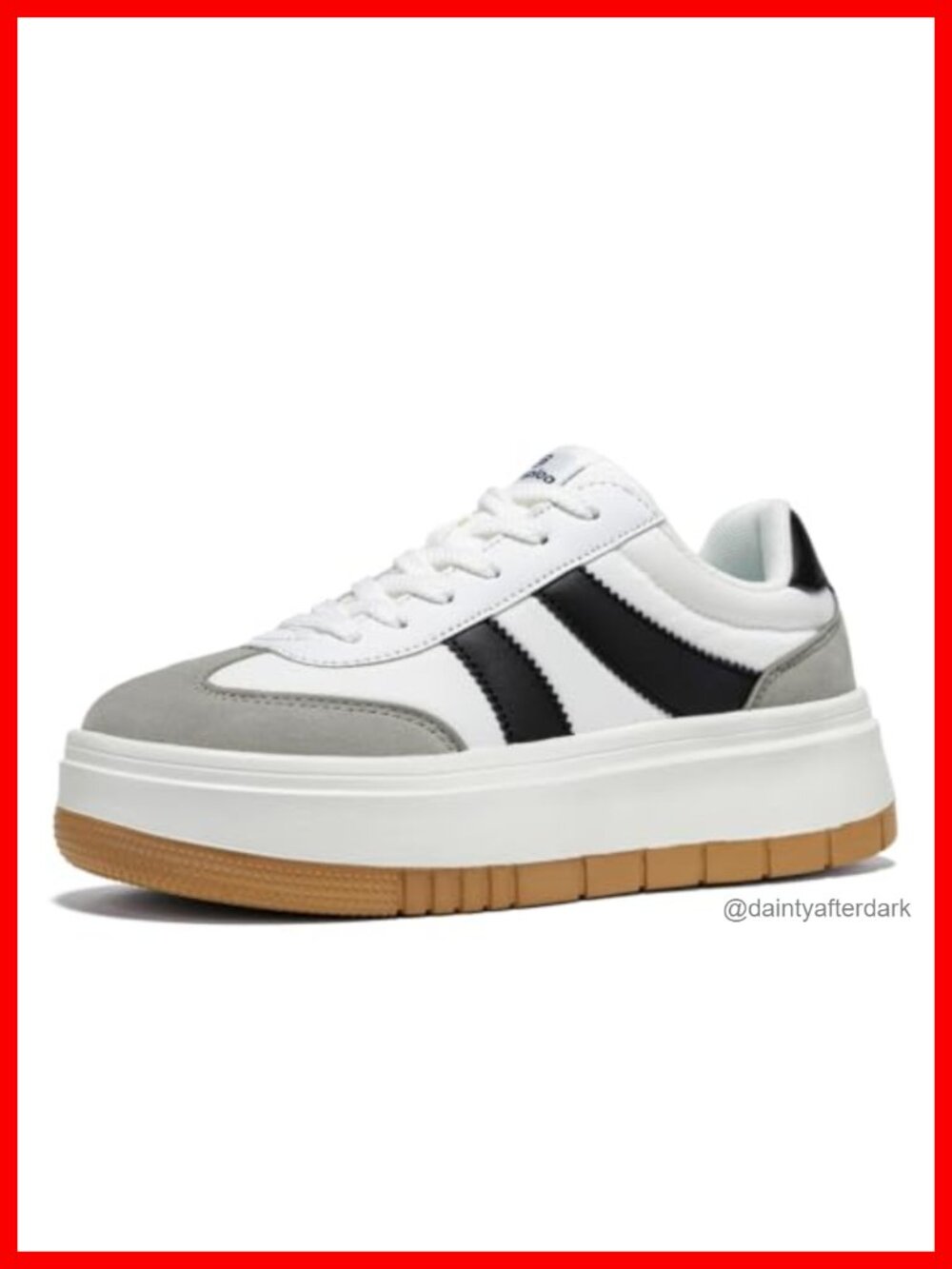 Women's Platform Fashion Sneakers Faux Leather Oxford Lace-Up Low Top